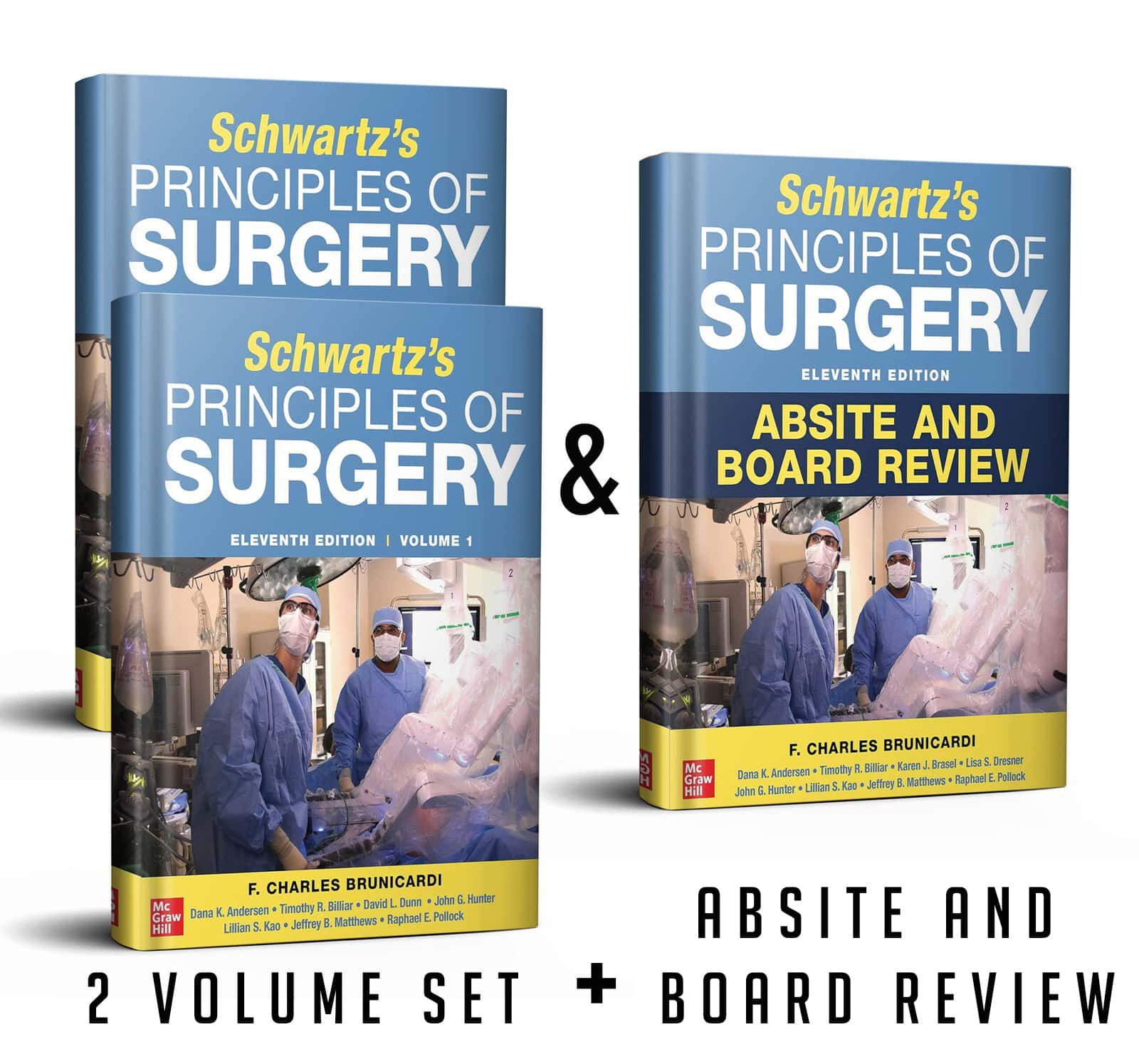 SCHWARTZ'S PRINCIPLES OF SURGERY 2-volume set + ABSITE and Board Review 11th Edition